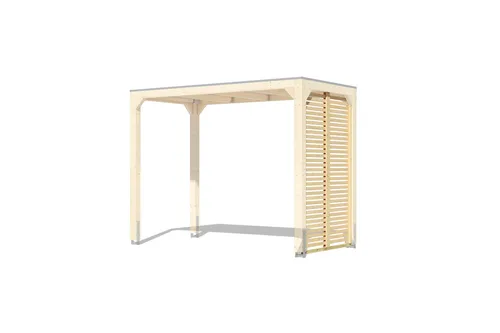 Karibu Lamellenwand halbe Breite für Pavillon Cubus von Karibu