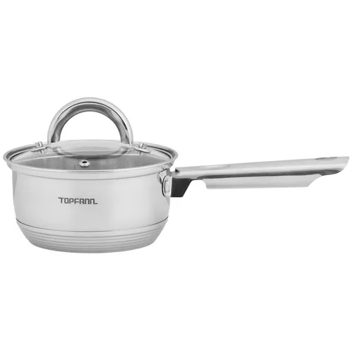 Stielkasserolle Edelstahl Kasserolle Milchtopf Stieltopf Kochtopf Induktion 14cm