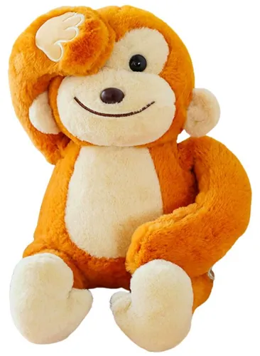 Lean Plüsch Maskottchen Huggable Monkey Mit Magneten Braun 23Cm