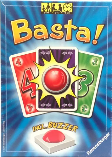 Basta! inkl. Buzzer Mau Mau Extreme internationale Ausgabe Spaßiges Kartenspiel