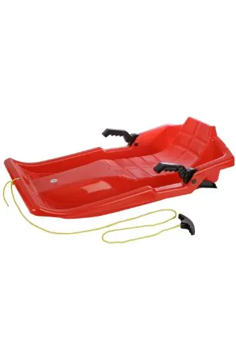 MyCoal Polyurethan Schlitten Rot Contemporary 1 Sitzplatz Schlitten mit Doppel-Bremsen