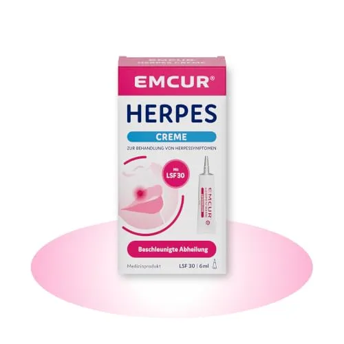 Emcur® Herpescreme mit LSF 30, 6 ml – transparente Lippenpflege