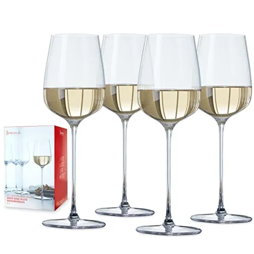 SPIEGELAU Willsberger Anniversary Weißweingläser, 4er Set - Elegante 4-teiliges Set aus Kristallglas, spülmaschinengeeignet und ideal für besondere Anlässe oder den täglichen Genuss.