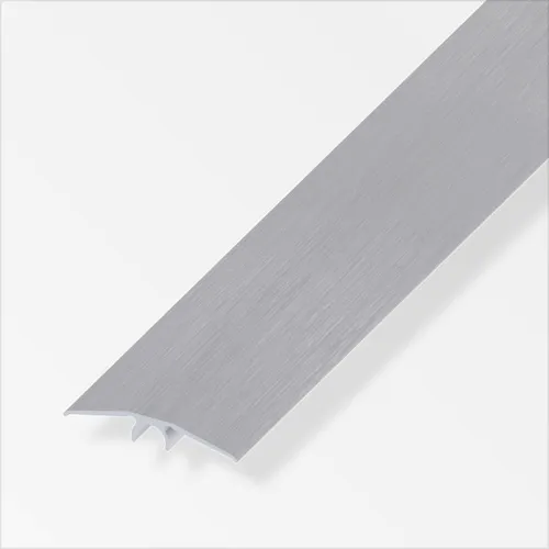 alfer Übergangs-Profil 1 m, 46 mm Aluminium eloxiert gebürstet grau, grau