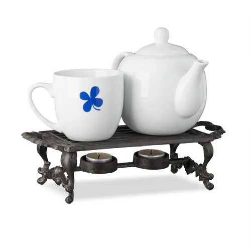 Warmhalteplatte Speisenwärmer Stövchen Heizplatte antik mobil Gusseisen Rechaud