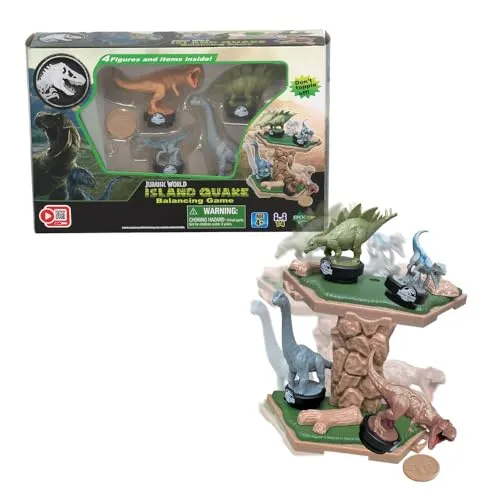 EPOCH Games, Jurassic World – Balancing Game Erdbeben, 7511, Dinosaurier Spielzeug, Brettspiel für Kinder ab 4 Jahren