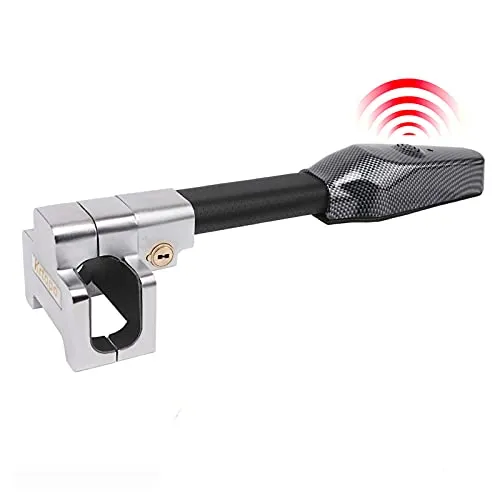 Krtopo lenkradkralle mit alarm Anti-Diebstahl Auto Lenkradschloss | Sicherheits Verschluss Einziehbare Schutz T-Lock Installiert in Sekunden für Autos, SUVs, Vans