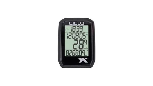 Ciclosport a_NA Fahrradcomputer, in schwarz, mit 5 automatischen Funktionen