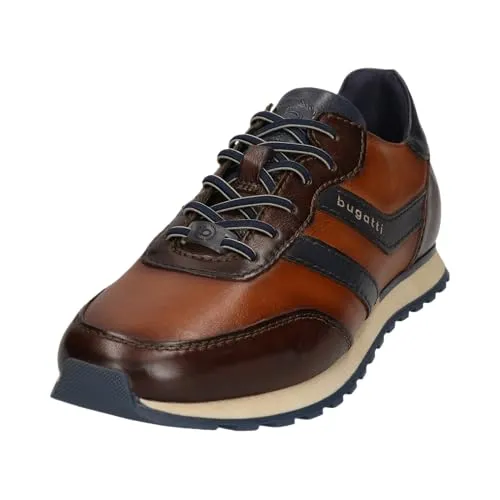 bugatti Herren Schnürer 332 ARX05 - Dark Brown/Cognac, Größe 44 - Herren Schnürhalbschuhe mit 
