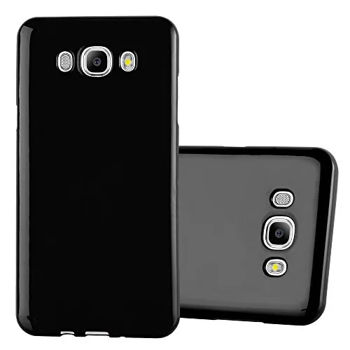 Cadorabo Hülle für Samsung Galaxy J5 2016 in Jelly SCHWARZ – Handyhülle aus flexiblem TPU Silikon – Silikonhülle Schutzhülle Ultra Slim Soft Back Cover Case Bumper