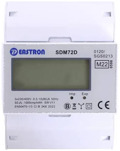Counttec SDM72D Drehstromzähler digital 80A MID-konform - Drehstromzähler für die Hutschiene, MID-konform mit LC-Display und S0-Impulsausgang, ideal für präzise Energieüberwachung.