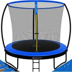 KESSER® Trampolin - TÜV Rheinland GS Zertifiziert - Hochwertiges Gartentrampolin im modernen Kürbisdesign, ideal für Kinder bis 150 kg, mit Sicherheitsnetz und einfachem Aufbau für doppelten Sprungspaß.
