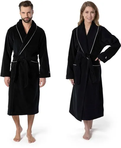 Möve Homewear Schalkragenmantel Velours in Gr. L - Bademantel für Damen aus 100% Baumwolle, eleganter Schalkragen und komfortable Seitentaschen, ideal für Allergiker dank Öko-Tex Standard 100.