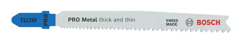 Bosch Pro Metal thick and thin T123XF Stichsägeblatt, 100 mm - 5er Pack - 2608638473 (5 Stück)