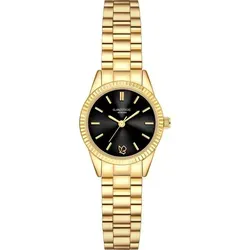 Glanzstücke München Damenarmbanduhr in Gelbgold - Elegante Damenuhr mit zuverlässigem Quarzwerk aus Japan und robustem, kürzbarem Edelstahlarmband. Perfekt für jeden Anlass und verleiht deinem Look einen Hauch von Raffinesse.