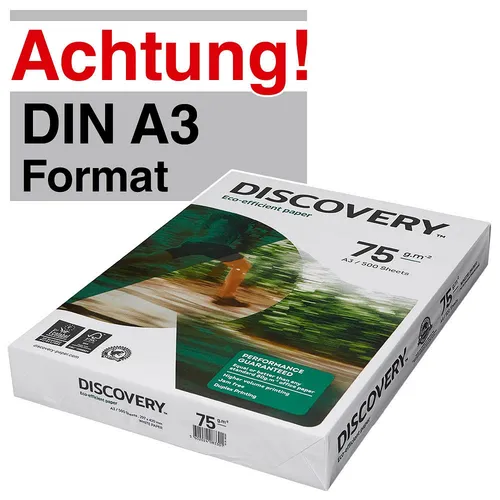 DISCOVERY Kopierpapier DIN A3 75g/m2 ws PA=500Bl