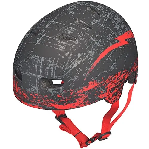 RXD-7000 Skaterhelm - Sicherheit für Kinder, Damen und Herren - Fahrradhelme mit hohem Tragekomfort und nur 380 Gramm Gewicht, ideal für BMX, Mountainbike und Freeride. UV-beschichtete Lackierung und antiallergenes, waschbares Innenfutter.