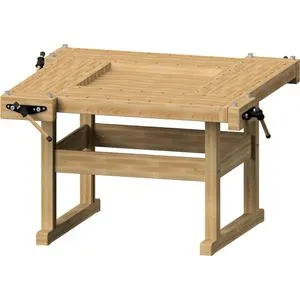 ANKE Hobelbank 800.032, Modell 69, aus Holz, 162 x 88 x 162cm, 4 Arbeitsplätze