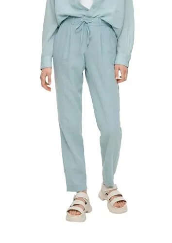 QS Damen 2143789 Hose Lang Leinenmix, 6103, 36W / 30L EU