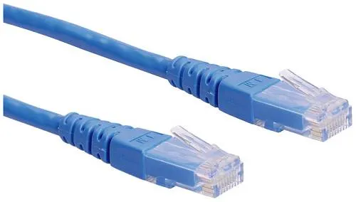 Roline 21.15.1564 RJ45 Netzwerkkabel, Patchkabel CAT 6 U/UTP 5.00m Blau 1St.