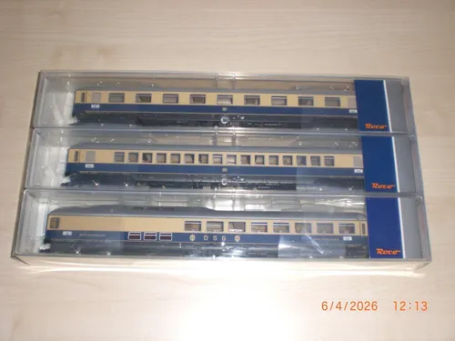 Roco 74049 drei Schnellzugwagen für den F-Zug F 21 „Rheinpfeil“ der DB  NEU/OVP