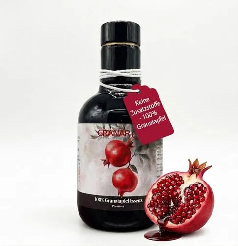 Granar Premium Bio Granatapfel Essenz, Extrakt, Nar Eksi, 250ml, Rein Natürlich ohne Zusätze, Fruchtig-Säuerlich, Vegetarisch
