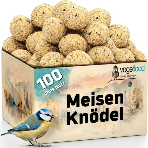 Vogelfood 100x90g Meisenknödel (9kg) ohne Netz Wildvogelfutter Ganzjahresvogelfutter Vogelfut