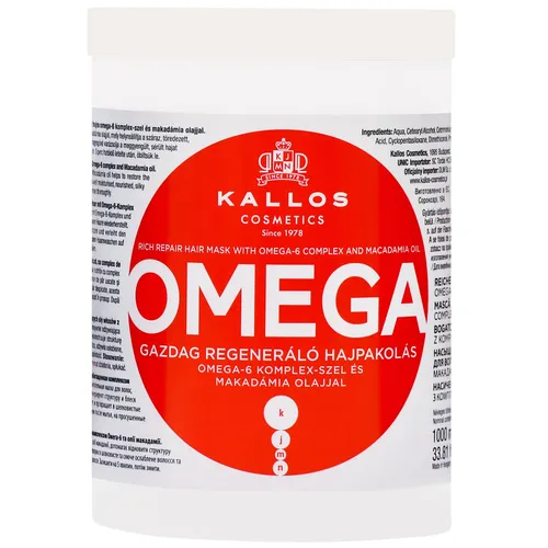 Kallos Omega Haarmaske 1000 ml - Macadamiaöl, regenerierend