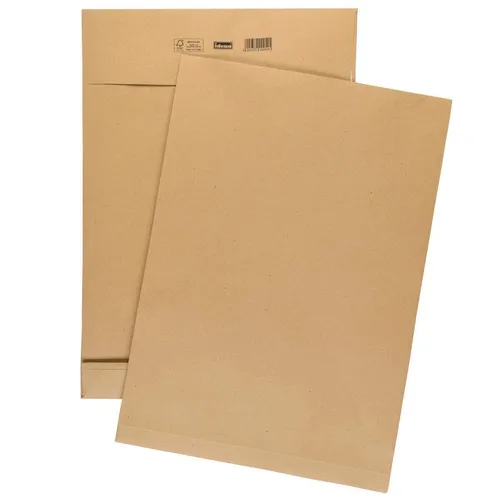 Idena Faltentasche 150g/m² haftklebend ohne Fenster braun DIN E4 100 Stück 4cm B - Praktische Faltentasche, ideal für den Versand ohne Fenster, mit haftklebendem Verschluss für sicheren Halt. Perfekt für Büros und Versanddienstleister.