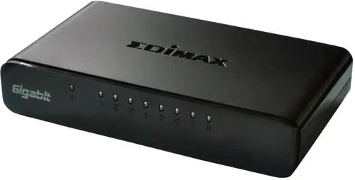 EDIMAX ES-5800G V3 8-Port Gigabit Switch - Der EDIMAX ES-5800G V3 ist ein kompakter 8-Port Gigabit Switch für Zuhause und kleine Büros. Mit Plug-and-Play-Funktionalität und energieeffizientem Design sorgt er für einfache Netzwerkverbindungen und zuverlässige Datenübertragung.