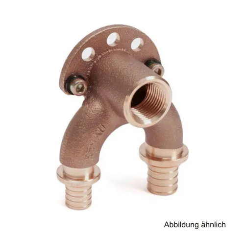 Rehau Rautitan RX+ Doppelwandwinkel 16 x 20mm - Flexibler Doppelwandwinkel für Rohrverbindungen, ideal für Reihen- und Ringleitungen. Hergestellt aus bleifreiem Rotguss für hohe Qualität und Langlebigkeit.