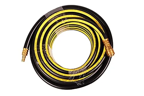 WELDINGER Druckluftschlauch 15 m Gummi-PVC 12x18 mm mit Messingkupplungen