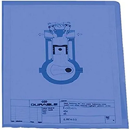DURABLE STANDARD Sichthülle DIN A4 PP 0,12 mm blau 100 Hüllen