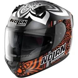 Nolan N60-6 Gemini Replica A.Canet Helm, schwarz-orange, Größe L - Motorradhelm mit kratzfestem Visier, verstellbarem Sonnenvisier und waschbarem Innenfutter für optimalen Komfort und Sicherheit.