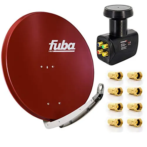 Fuba DAA 850 Satelliten-Komplettanlage - SAT-Antenne mit 85 cm Aluminium-Schüssel und 4-fach LNB für bis zu 4 Receiver, exzellente Signalqualität und hohe Schlechtwetterreserve für beste 4K/FullHD/HD Auflösung.