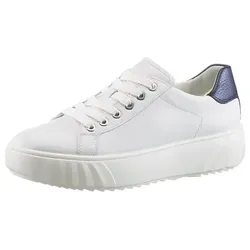 Ara MONACO Plateausneaker, Freizeitschuh, Halbschuh, Schnürschuh, mit Wechselfußbett, H-Weite blau|weiß 43 EU (9 UK)
