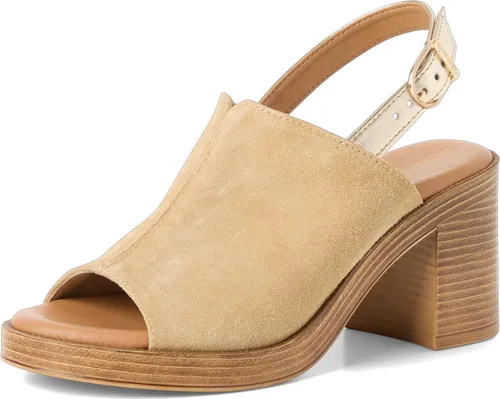 Tamaris Sandalette Damen Elegant beige, EU 38 - Wanderschuhe mit TOUCH-IT Funktion für optimalen Tragekomfort und ein angenehmes Laufgefühl, ideal für entspannte Ausflüge.