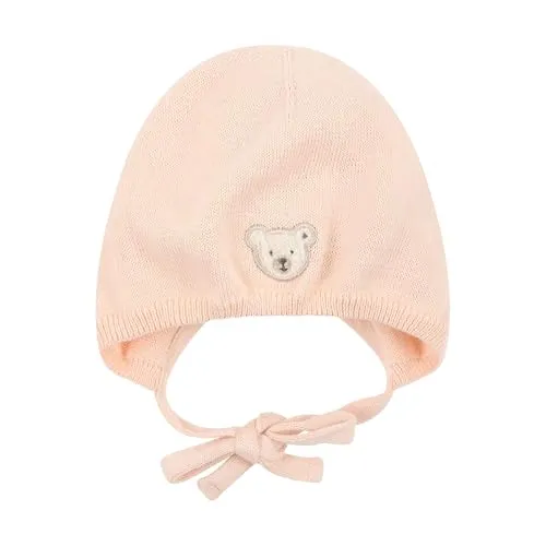 Steiff Mädchen Mütze, Chintz Rose, 47 - Hüte, Mützen & Caps für Baby-Mädchen, zeitloser Klassiker für jeden Anlass, pflegeleicht und mit flauschigem Steiff Teddybärmotiv für höchsten Tragekomfort.