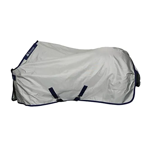 Bucas Power Turnout Medium Classic 150g - Silver - Weidedecke für Pferde, wasserdicht und extrem reißfest, ideal für wechselhafte Wetterbedingungen.