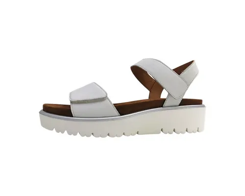 ara Damen Bilbao Sandal, Weiss, 40 EU - Wanderschuhe mit hochwertigem Leder-Obermaterial, ideal für Komfort und Halt bei deinen Outdoor-Aktivitäten dank praktischem Klettverschluss.