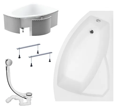 KOLMAN Eckbadewanne Rima 170x110 mit GRATIS Ablaufgarnitur - Erleben Sie die elegante KOLMAN Eckbadewanne Rima aus hochwertigem Acryl. Mit rutschfesten Eigenschaften und einfacher Montage ist sie ideal für entspannende Badeerlebnisse in Ihrem Badezimmer.