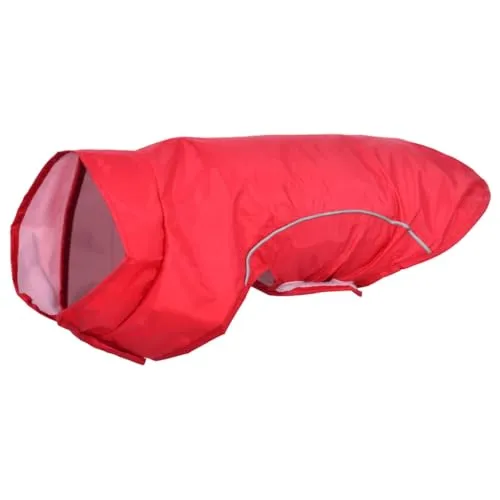 vidaXL Hunde Regenmantel mit Reflexstreifen Polyester Rot XXS, Hundemantel, Hundejacke, Regenjacke für Welpen, wasserdichter Hunderegenmantel