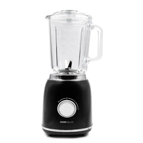 HOME DELUXE Standmixer GRANDE - Matt Schwarz, 1000 W - Standmixer mit 1,5l Fassungsvermögen und 4 Edelstahlklingen für perfekte Smoothies. Ideal für gesunde Ernährung und schnelle Zubereitung.