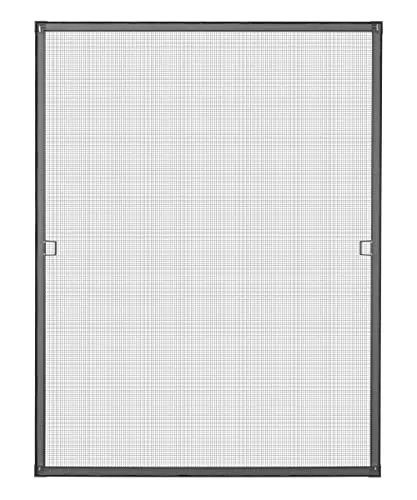 Schellenberg 70041 Insektenschutz Fenster Premium - Fliegengitter mit Aluminiumrahmen, 100 x 120 cm, in Anthrazit. Langlebiges, UV-beständiges KLARSICHT-Fiberglasgewebe für optimale Durchsicht und einfache Montage ohne Bohren.