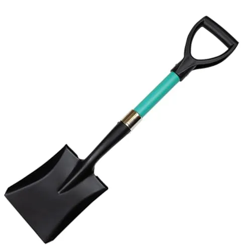 Greenmill GR9135 Schaufel mit Glasfaserstiel, Eckige Mini Schaufel 72cm, Gartenschaufel, Vierkantschaufel