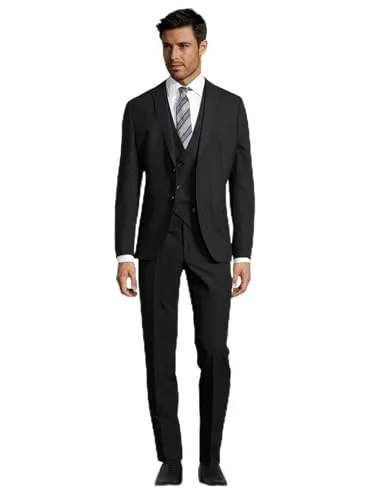 Steffen Klein Herren Business Anzug 3-teilig mit Weste - Eleganter dreiteiliger Anzug für Herren in Slim Fit, ideal für Business und besondere Anlässe. Hochwertiger Stoff und regulierbare Weste bieten Komfort und Stil.