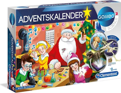 Clementoni Galileo Spiele Science Adventskalender - Adventskalender für Kinder von 5-12 Jahren mit spannenden Experimenten, fördert das kreative Lernen und macht die Vorweihnachtszeit aufregend.