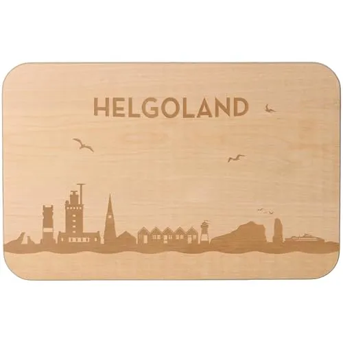 Goodtimes Helgoland Skyline Frühstücksbrett 23cm x 15cm x 1cm