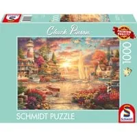 Chuck Pinson: Morgenstille am See, Puzzle 1000 Teile