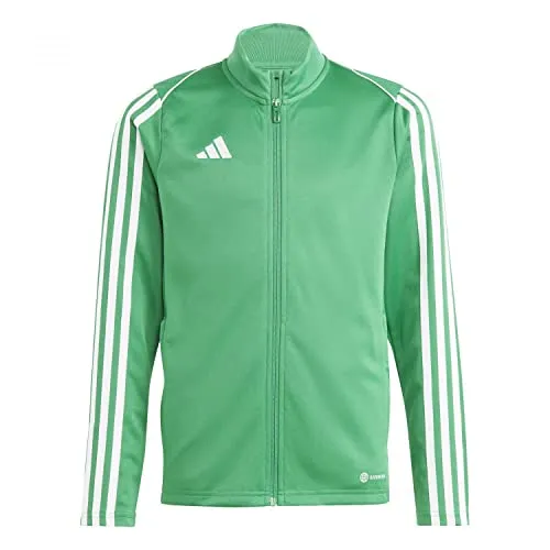 adidas Performance Sweatjacke in Grün - Trainingsjacke aus 100% Polyester, ideal für Sport und Freizeit mit praktischem Stehkragen und langärmligem Design.